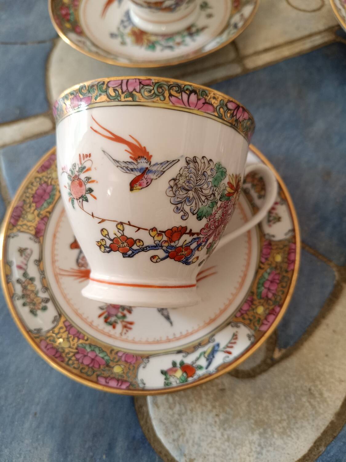 Vintage Chinese porcelain tea set