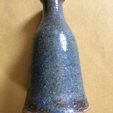 Small glazed sandstone vase leaf patterns unknown signature