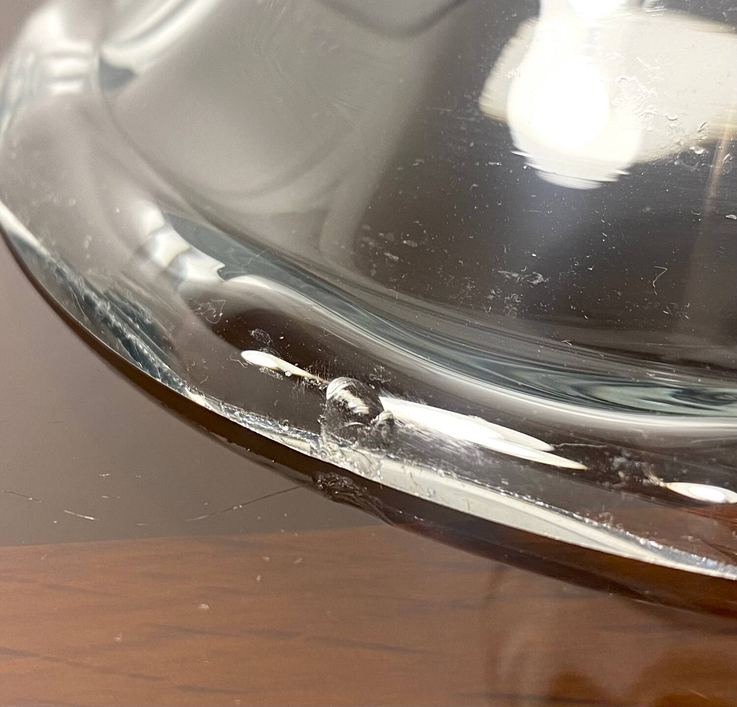 Giant crystal vase legras et cie