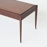 Vittorio Dassi style Italian coffee table in mahogany, Italy, 1960