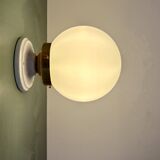 Vintage wall or ceiling light globe in white opaline.