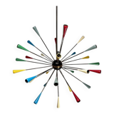 Mid-Century Sputnik Chandelier attributed to Stilnovo, Italy, 1950s