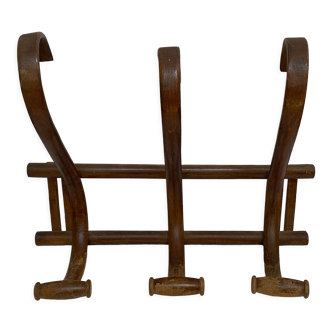 Old cloakroom, coat rack, wooden hat rack