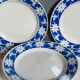 Cinq assiettes à dessert de Badonviller aux fleurs