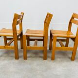 3 homemade chairs Regain selection Perriand for Les Arcs 1600