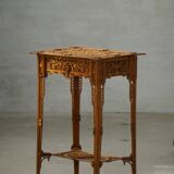 Console / Carved Side Table in Chippendale Style from the 20th Century with Storage
