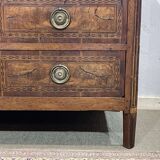 Louis XVI period chest of drawers in walnut, oak and fir, 18th century