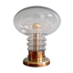 Space Age table lamp in brass and clear glass, 1960s-70s.