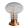 Space Age table lamp in brass and clear glass, 1960s-70s.