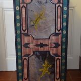 Bali furniture (sideboard) in polychromed banana leaves 54 x 91 x 38 cm