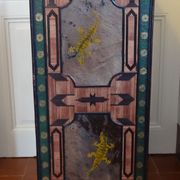 Bali furniture (sideboard) in polychromed banana leaves 54 x 91 x 38 cm