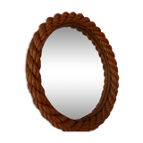 Mid-century rope circular mirror 42cm