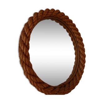Mid-century rope circular mirror 42cm