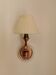 Pair of Art Deco wall sconces in glass and copper
