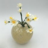 2 vases en verre soufflé