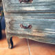 Antique commode with a patina in the Tuscan technique.