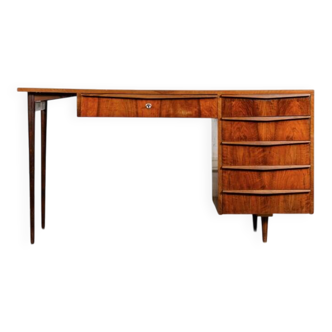 Large desk in walnut burl