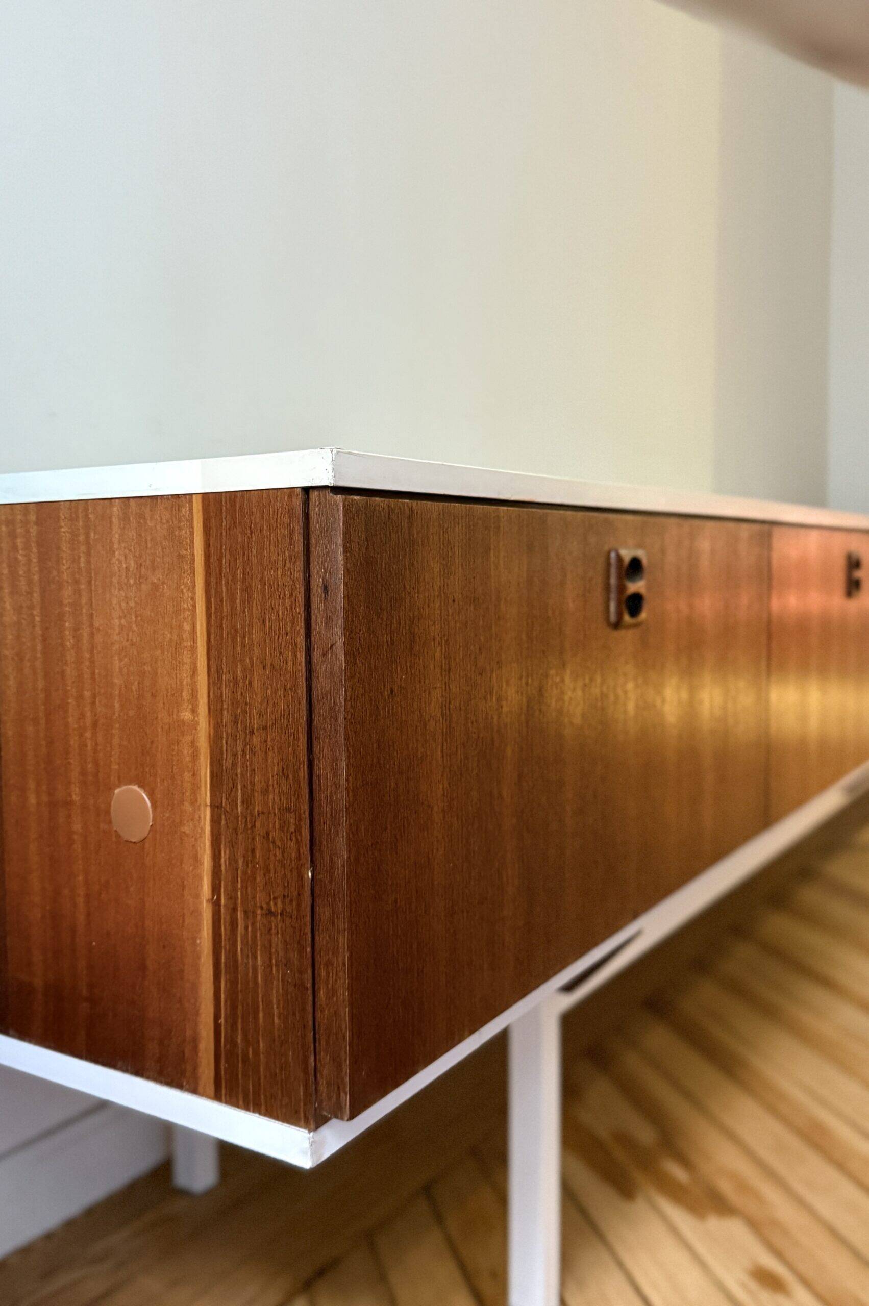 Teak and metal sideboard