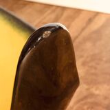 Large Céramidi tripod cup. Yellow and black. Signature incised Céramidi
