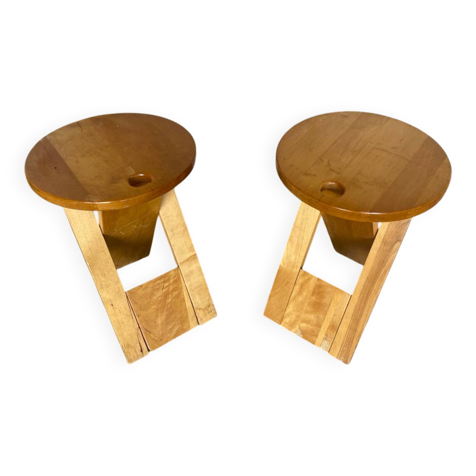 Pair of Folding Stools SUZY Design Adrian Reed Style Roger Tallon Bo