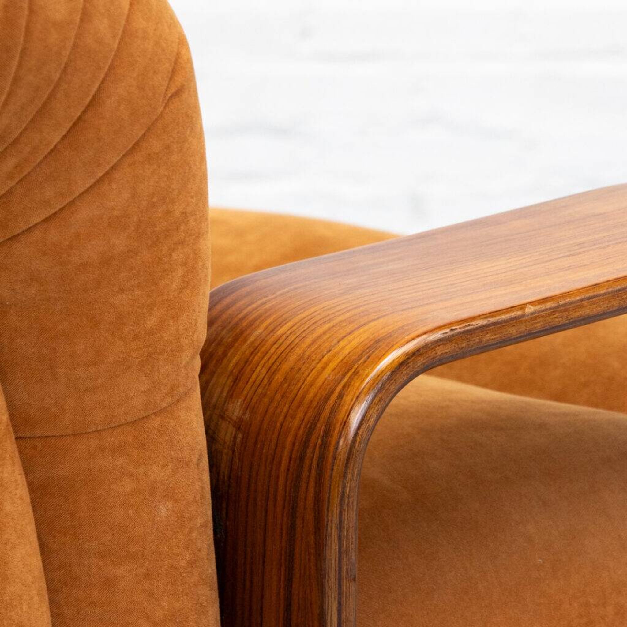 Italian Armchair Chenille 1970s