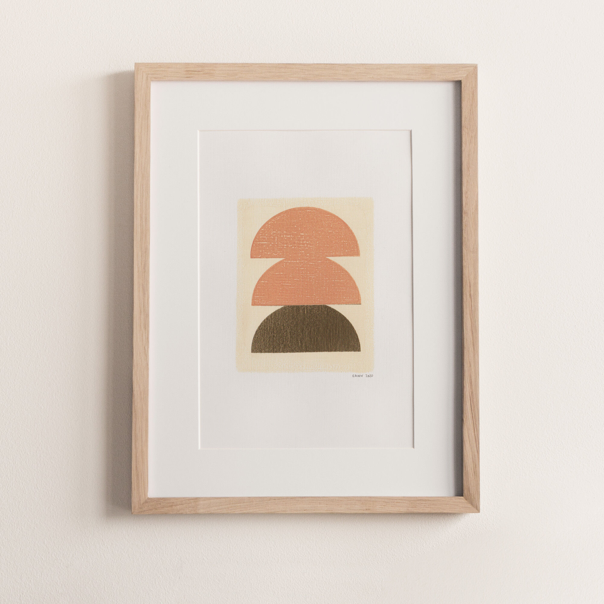 Painting on paper, dated and signed without frame