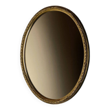 Vintage mirror in a brass frame, Italy, 1950s.