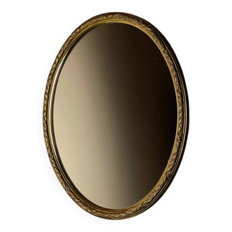 Vintage mirror in a brass frame, Italy, 1950s.