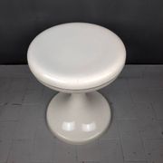 Jurcek stool in white plastic by Bogomir Zorman & Ljerka Finžgar for Meblo Yugoslavia, 1970s