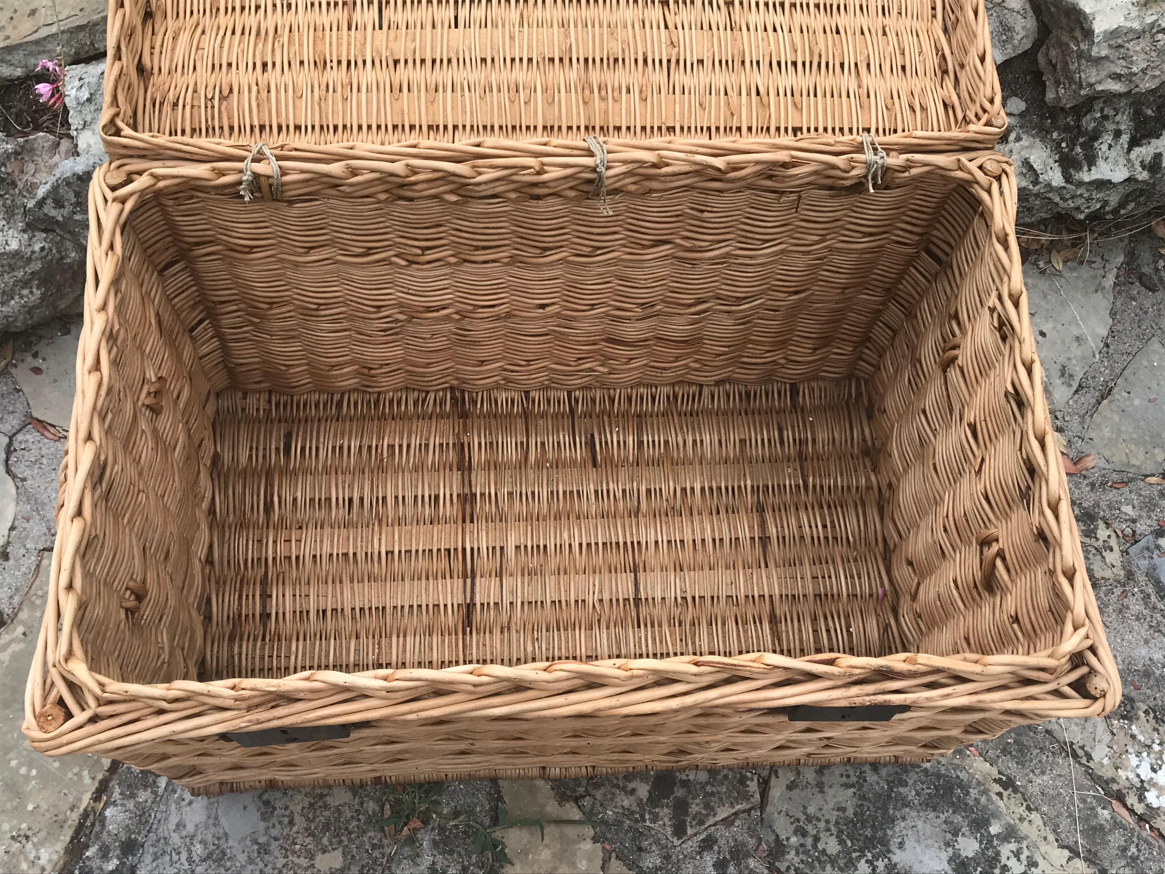 Vintage rattan trunk