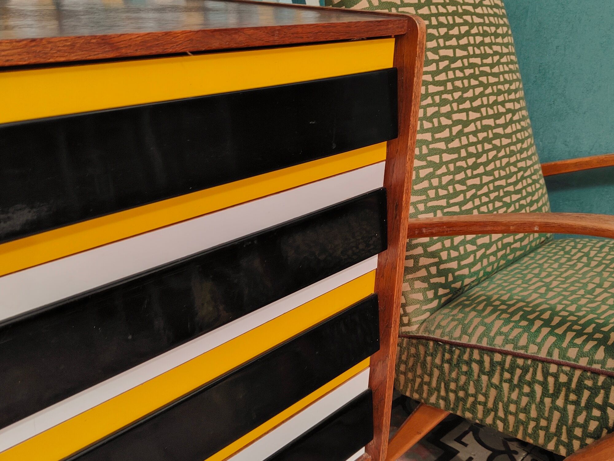 Chest of drawers U 453 Yellow by Jiri Jiroutek for Interier Praha, old edition from 1962