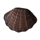 Vintage box in woven wicker shell shape