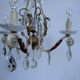 Crystal pendant chandelier wrought iron 1900