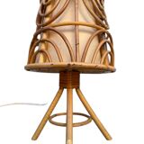 Set of 3 rattan lamps from the 1960s France