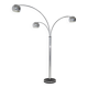 Lampadaire à 3 bras en métal chromé, années 1970