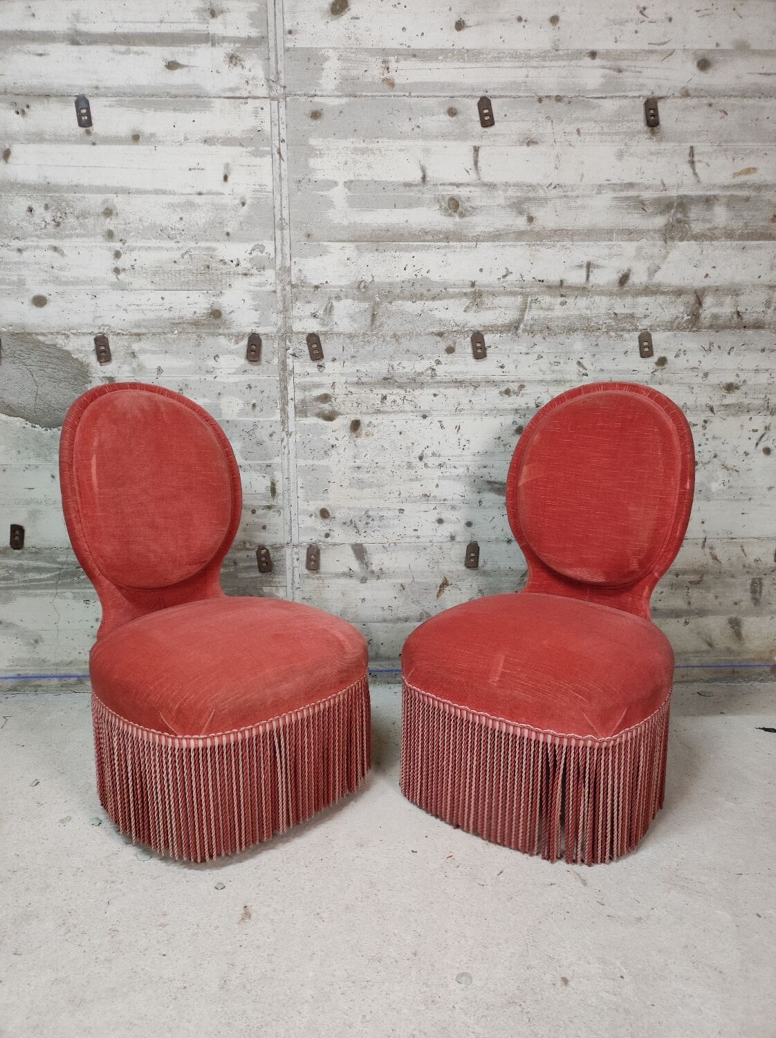 Pair of toad armchairs