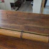 Vintage wooden mirror with bamboo imitation 102 x 75 cm – Exotic spirit