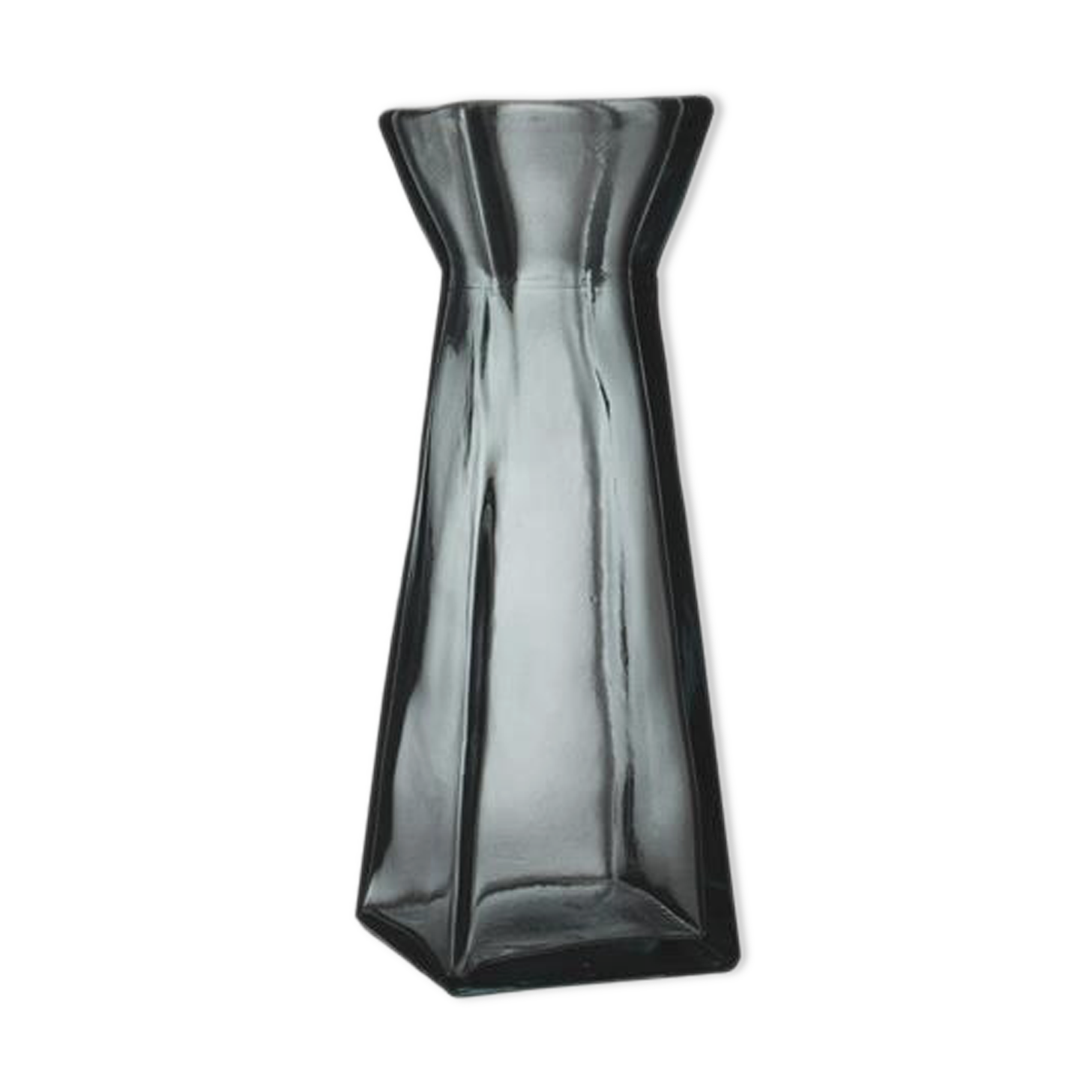 Dark grey glass vase 30cm
