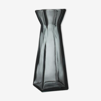 Dark grey glass vase 30cm