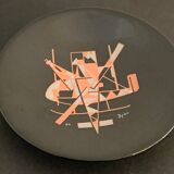 Empty Djinn enamelled black ceramic pockets, helicopter aviation theme