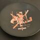 Empty Djinn enamelled black ceramic pockets, helicopter aviation theme