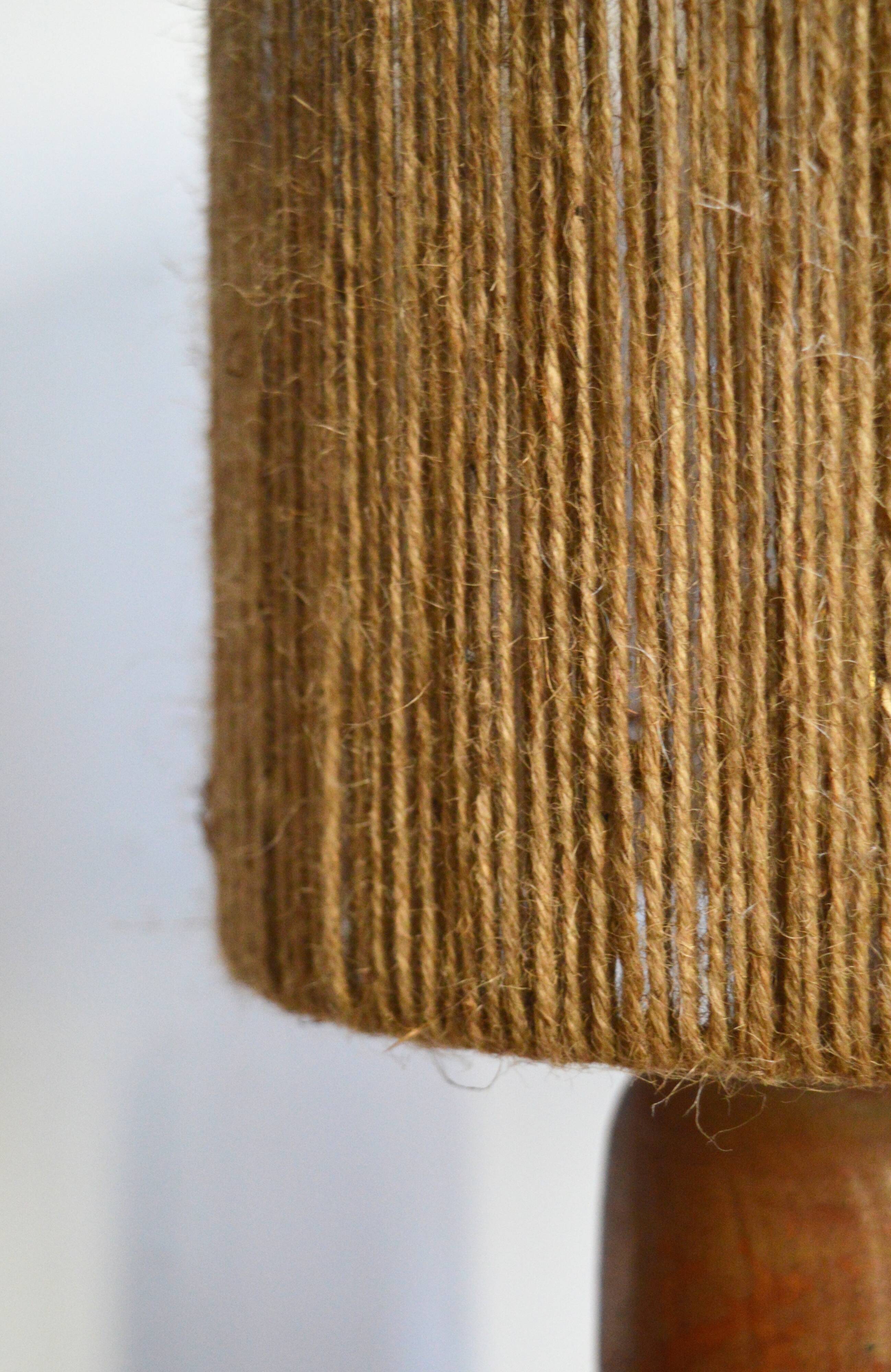 Rope and sandstone lamp