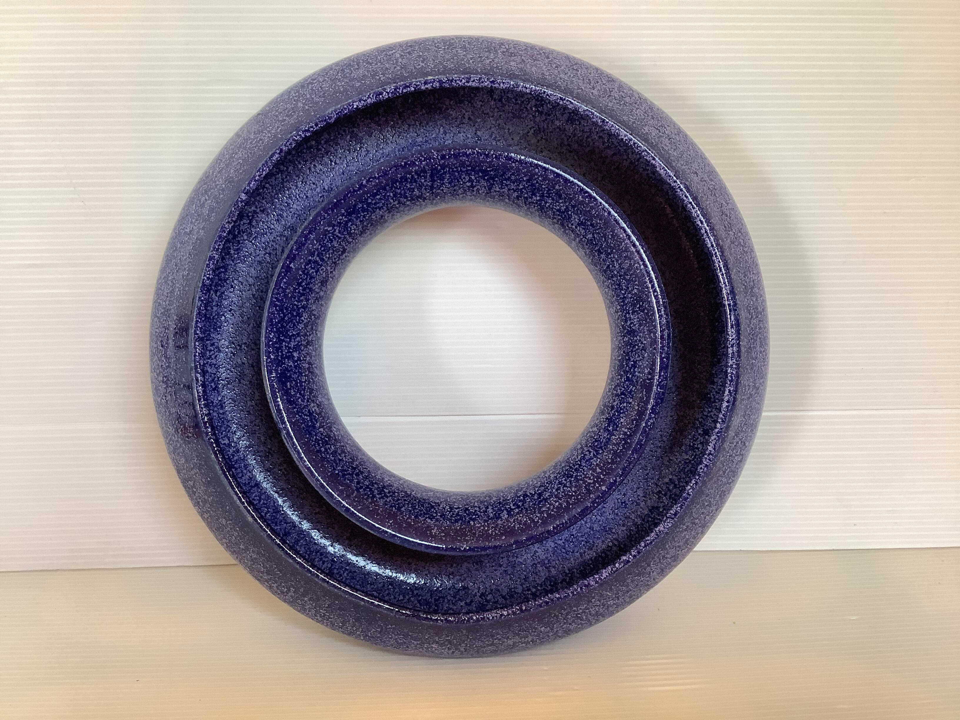 Blue speckled wreath flower pick