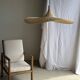 Very large rattan pendant light in the shape of a hat D125 H50