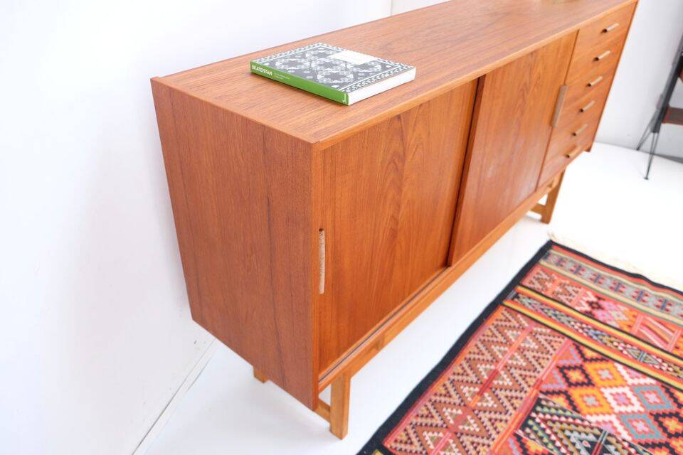 Teak buffet in retro vintage style from the 60s-70s.