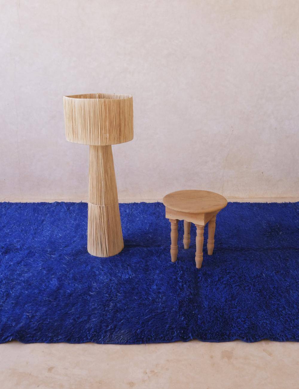 Vintage Indigo Blue Rug - 409 x 187 cm
