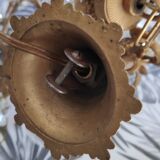 Bronze cage chandelier and crystal grapevines