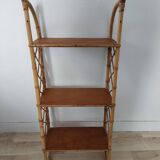 Rattan wall shelf