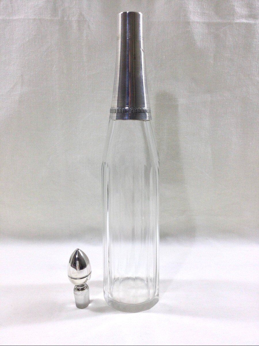 Crystal and silver decanter