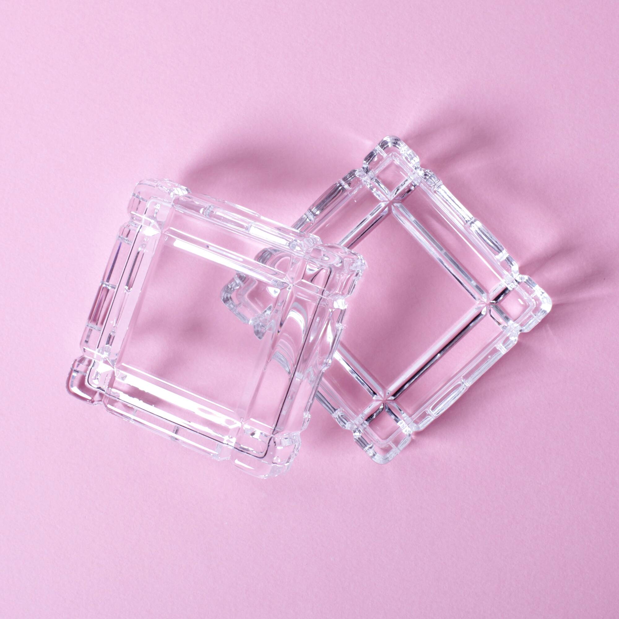 Vintage RCR Crystal Jewelry Box / Italian Glass Trinket Box / Italy / 1970s